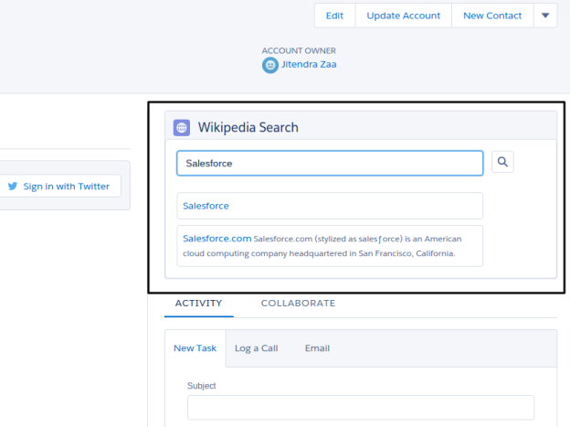 Lightning Component for Wikipedia search Demo