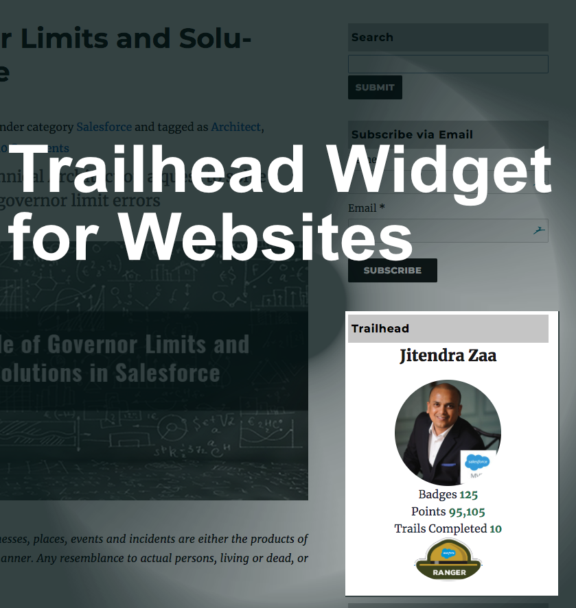 Trailhead Widget for websites