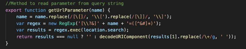 Share JavaScript Code in Lightning Web Component to Read URL Parameters