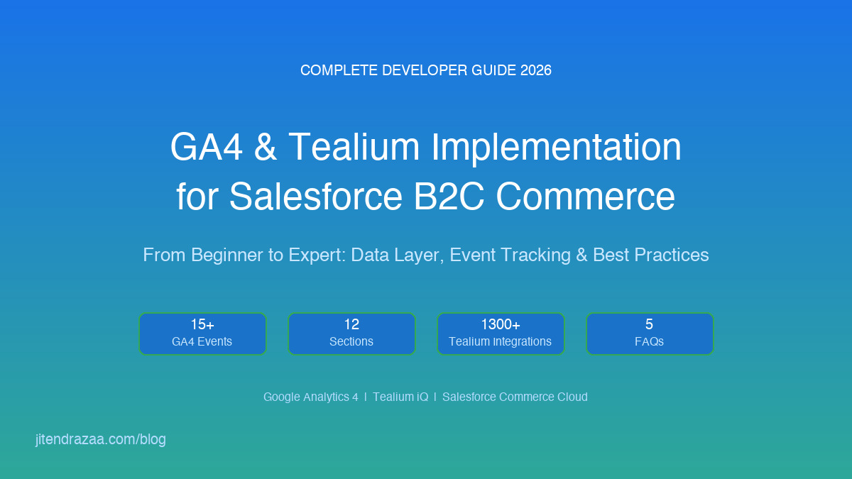 GA4 & Tealium Implementation for Salesforce B2C Commerce: Complete Guide 2026