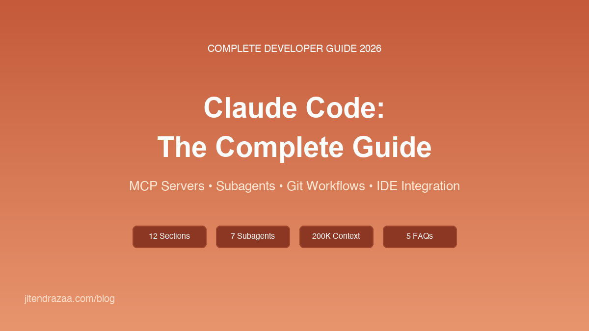 Claude Code Complete Guide 2026: From Basics to Advanced MCP, Agents & Git Workflows