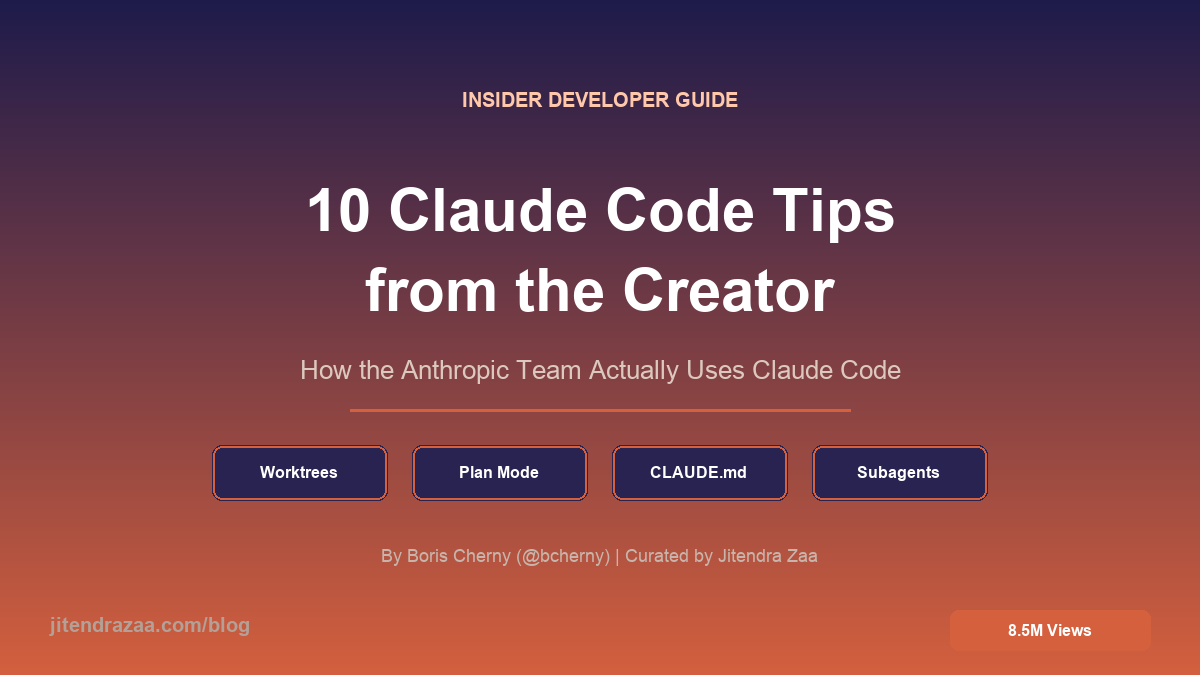 10 Claude Code Tips from the Creator Boris Cherny | February 2026